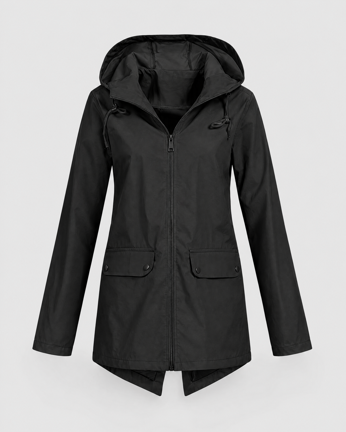 Women's Lightweight Hooded Jacket — Black — product front [WB gallery 124/6]