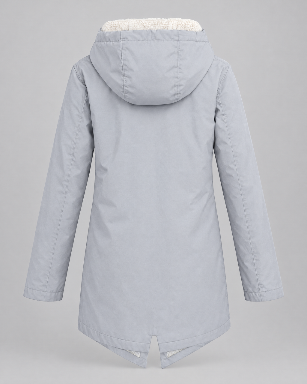 Women's Fleece-Lined Hooded Jacket — Grey — product back [WB gallery 125/7]