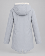 Women's Fleece-Lined Hooded Jacket — Grey — product back [WB gallery 125/7]