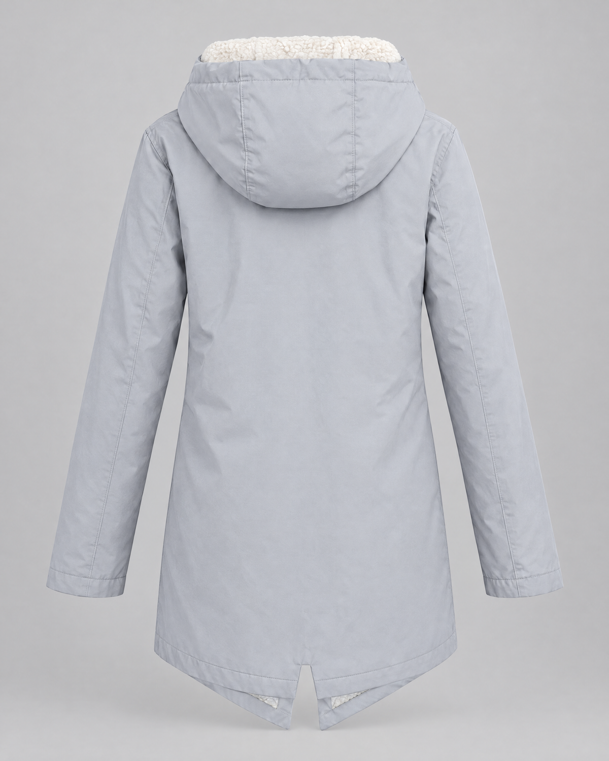 Women's Fleece-Lined Hooded Jacket — Grey — product back [WB gallery 125/7]