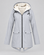 Women's Fleece-Lined Hooded Jacket — Grey — product front [WB gallery 125/6]