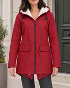 Women's Fleece-Lined Hooded Jacket — Red — hero [WB gallery 128/1]