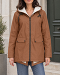 Women's Fleece-Lined Hooded Jacket — Coffee — hero [WB gallery 129/1]
