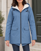 Women's Fleece-Lined Hooded Jacket — sky blue — hero [WB gallery 130/1]