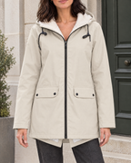 Women's Fleece-Lined Hooded Jacket — Apricot — hero [WB gallery 131/1]