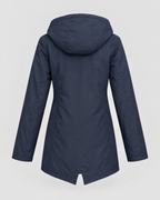 Women's Fleece-Lined Hooded Jacket — Navy blue — product back [WB gallery 127/7]