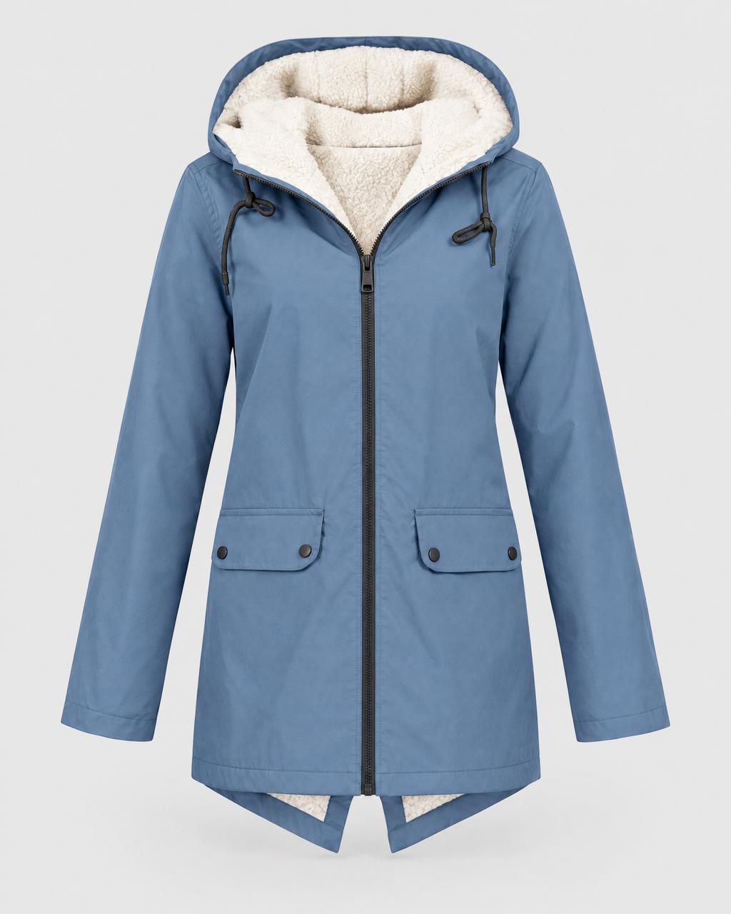 Women's Fleece-Lined Hooded Jacket — sky blue — product front [WB gallery 130/6]