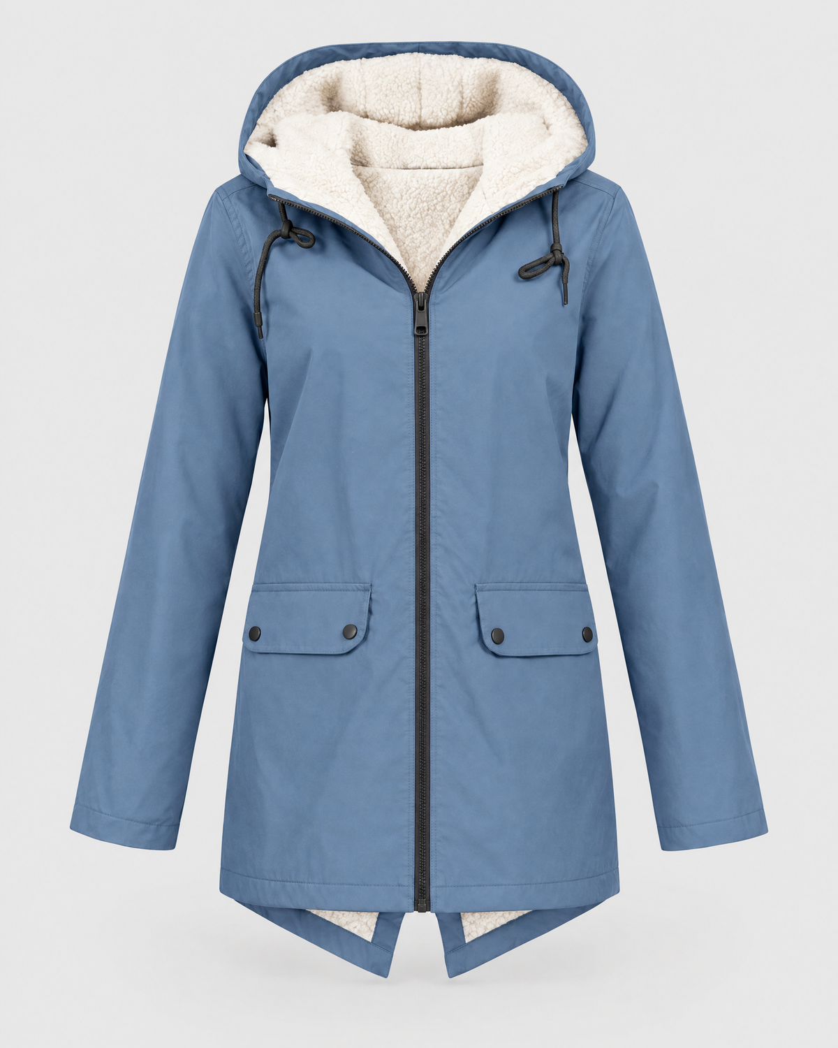 Women's Fleece-Lined Hooded Jacket — sky blue — product front [WB gallery 130/6]