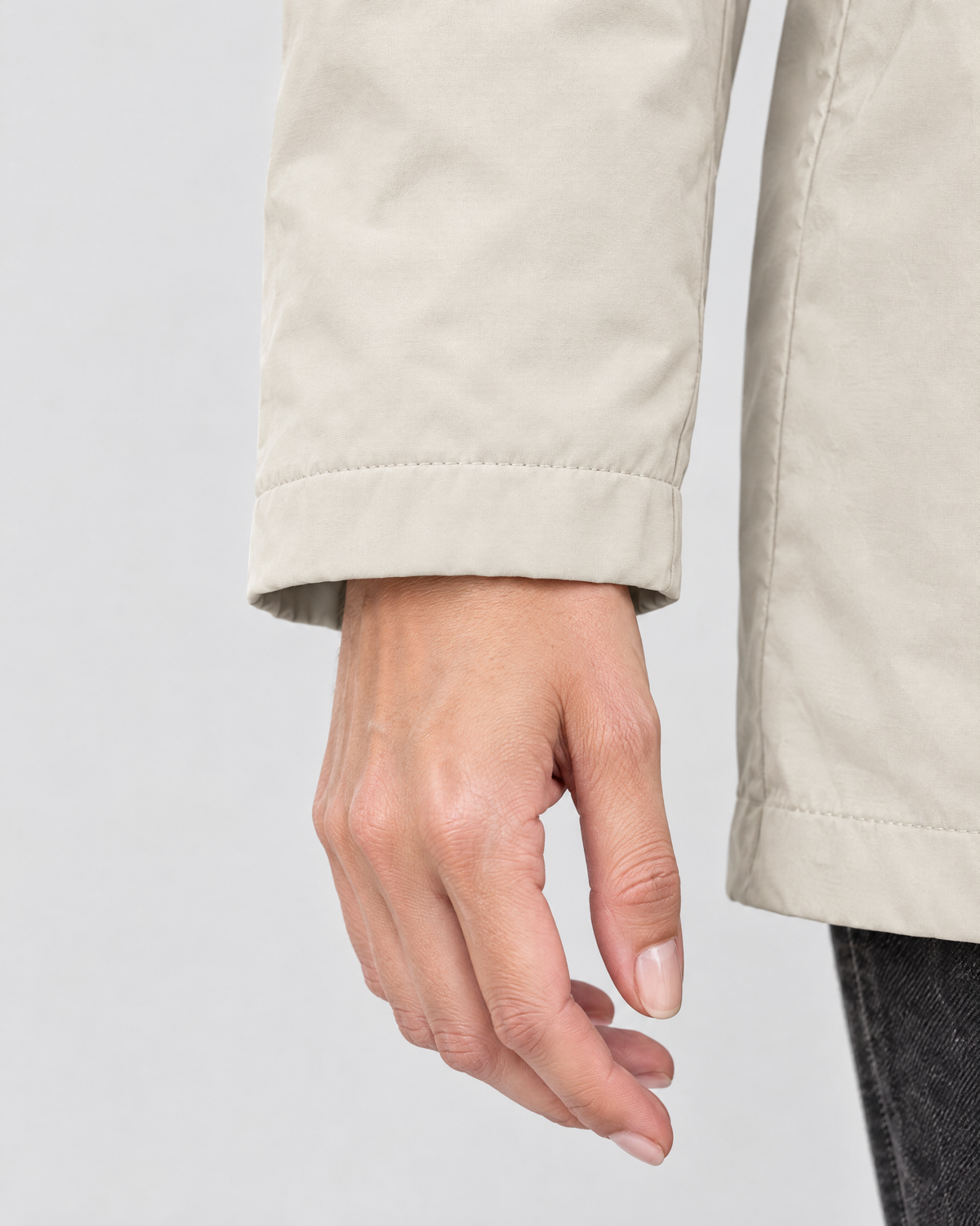 Women's Fleece-Lined Hooded Jacket — Apricot — cuff detail [WB gallery 131/5]