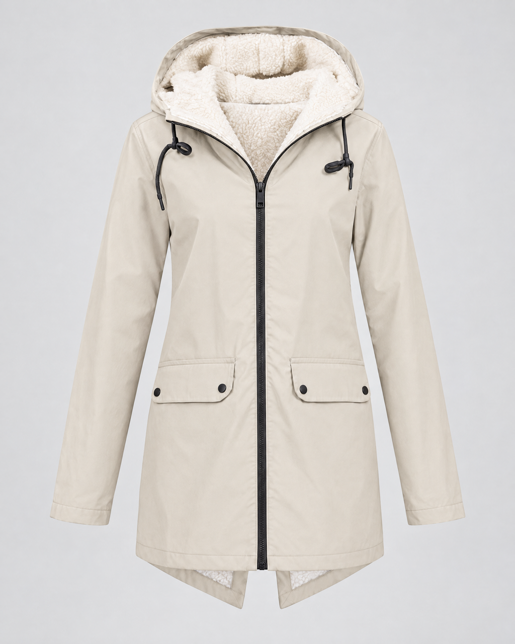 Women's Fleece-Lined Hooded Jacket — Apricot — product front [WB gallery 131/6]