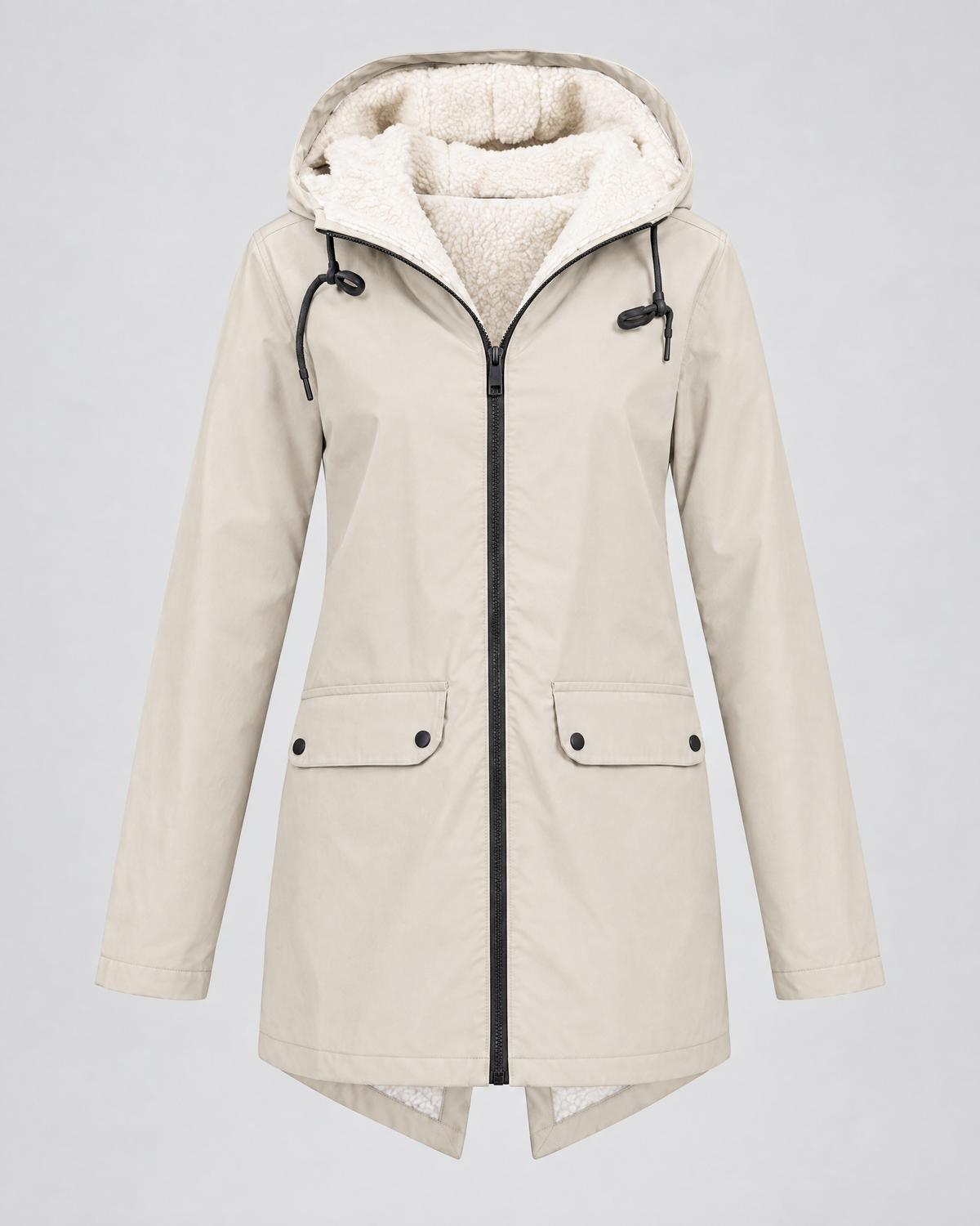 Women's Fleece-Lined Hooded Jacket — Apricot — product front [WB gallery 131/6]