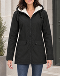 Women's Fleece-Lined Hooded Jacket — Black — hero [WB gallery 132/1]