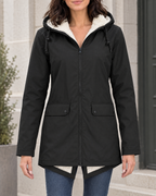 Women's Fleece-Lined Hooded Jacket — Black — hero [WB gallery 132/1]