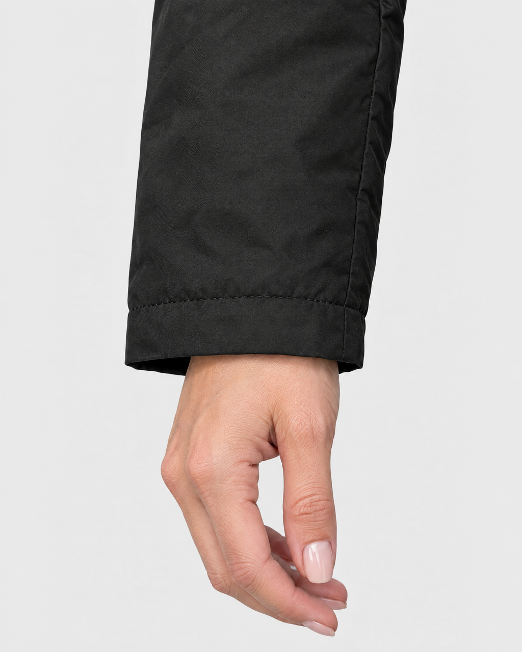 Women's Fleece-Lined Hooded Jacket — Black — cuff detail [WB gallery 132/5]