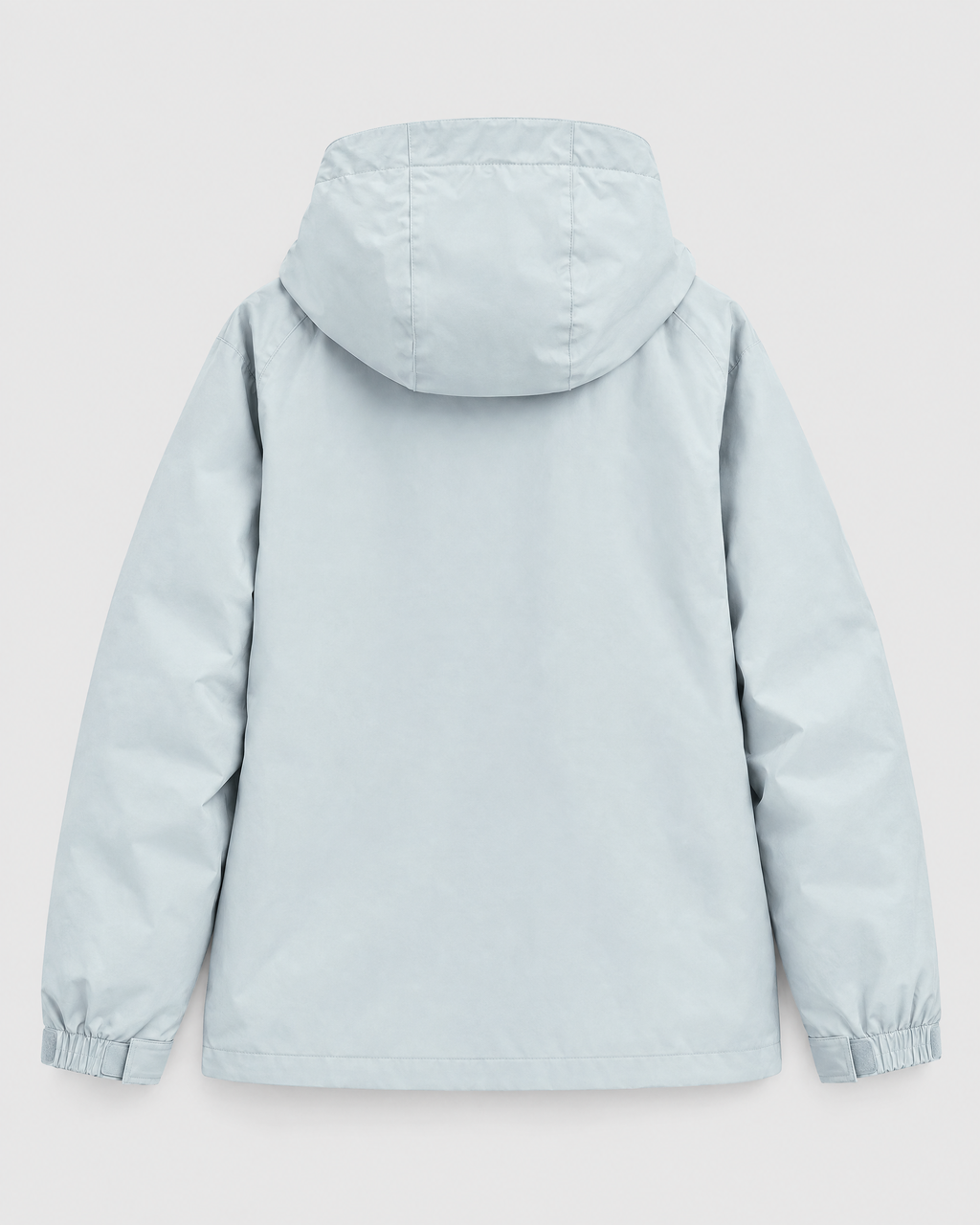 Women's Hooded Outdoor Jacket — Earthy blue single jacket — product back [WB gallery 135/7]