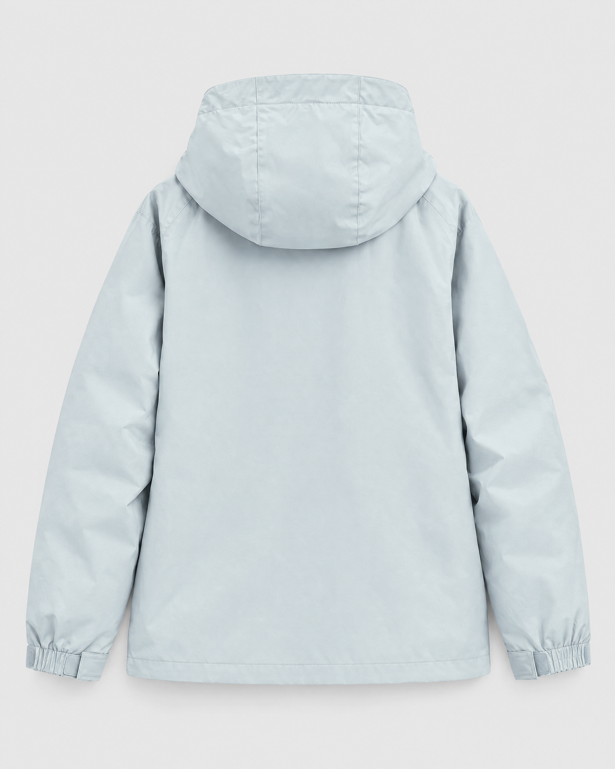 Women's Hooded Outdoor Jacket — Earthy blue single jacket — product back [WB gallery 135/7]