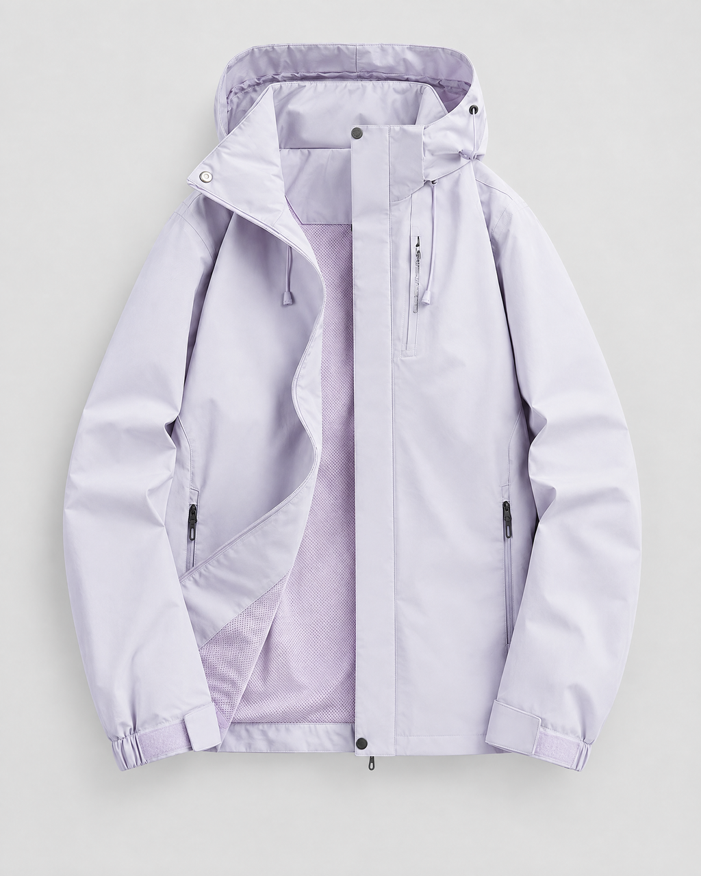 Women's Hooded Outdoor Jacket — Light purple single jacket — product front [WB gallery 137/6]