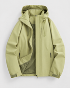 Women's Hooded Outdoor Jacket — Apple Green Single Jacket — product front [WB gallery 138/6]