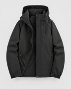 Women's Hooded Outdoor Jacket — Black single jacket — product front [WB gallery 139/6]