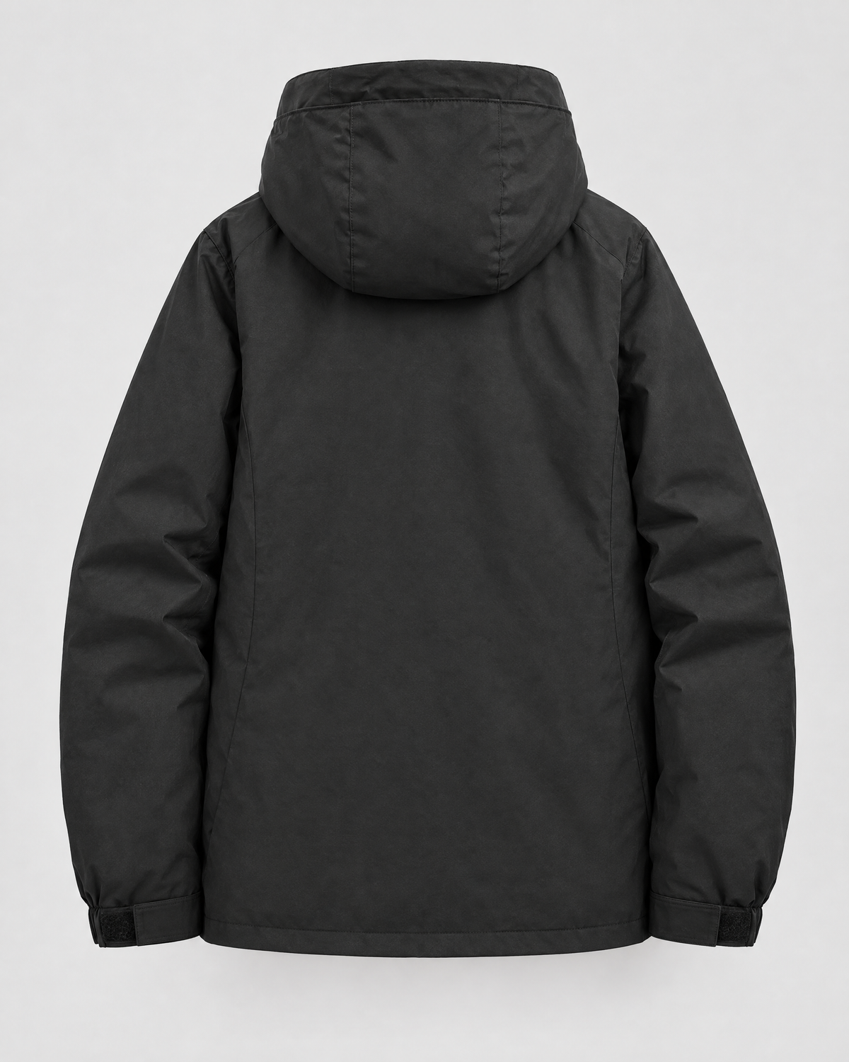 Women's Hooded Outdoor Jacket — Black single jacket — product back [WB gallery 139/7]