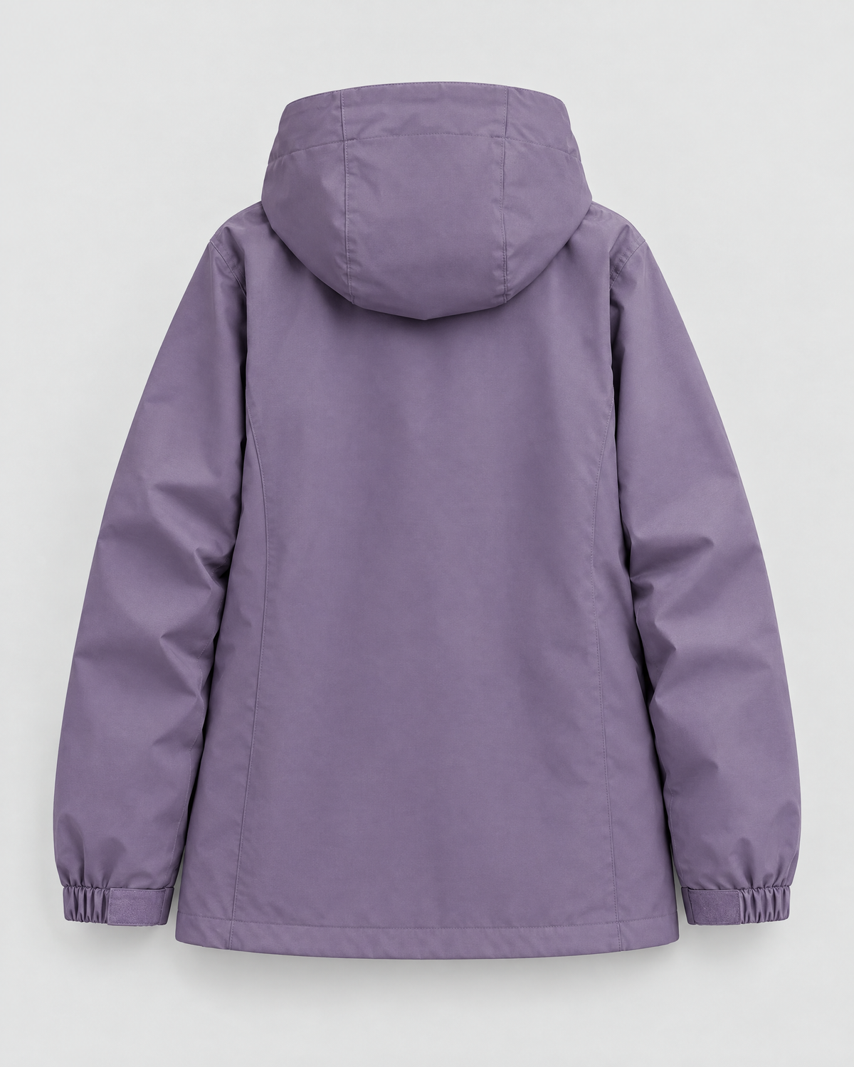 Women's Hooded Outdoor Jacket — Blue Plum Purple Single Jacket — product back [WB gallery 140/7]