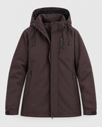 Women's Hooded Outdoor Jacket — Black plum purple single jacket — product front [WB gallery 141/6]