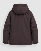 Women's Hooded Outdoor Jacket — Black plum purple single jacket — product back [WB gallery 141/7]