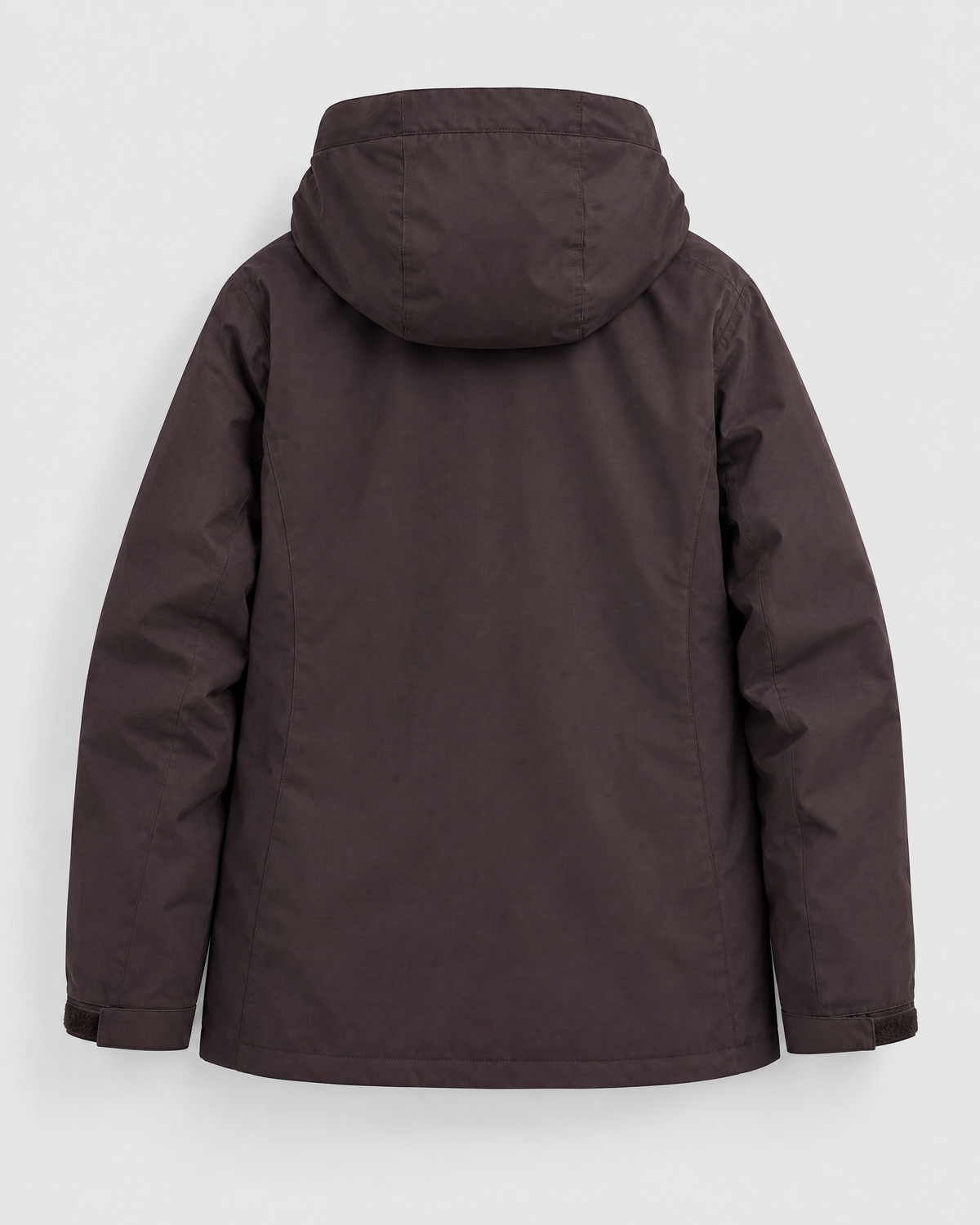 Women's Hooded Outdoor Jacket — Black plum purple single jacket — product back [WB gallery 141/7]
