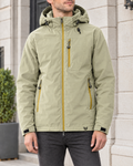 Men's Hooded Outdoor Jacket — Gravel apricot — hero [WB gallery 142/1]
