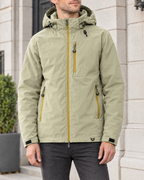 Men's Hooded Outdoor Jacket — Gravel apricot — hero [WB gallery 142/1]
