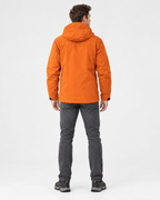 Men's Hooded Outdoor Jacket — Sunset orange — full back [WB gallery 143/3]