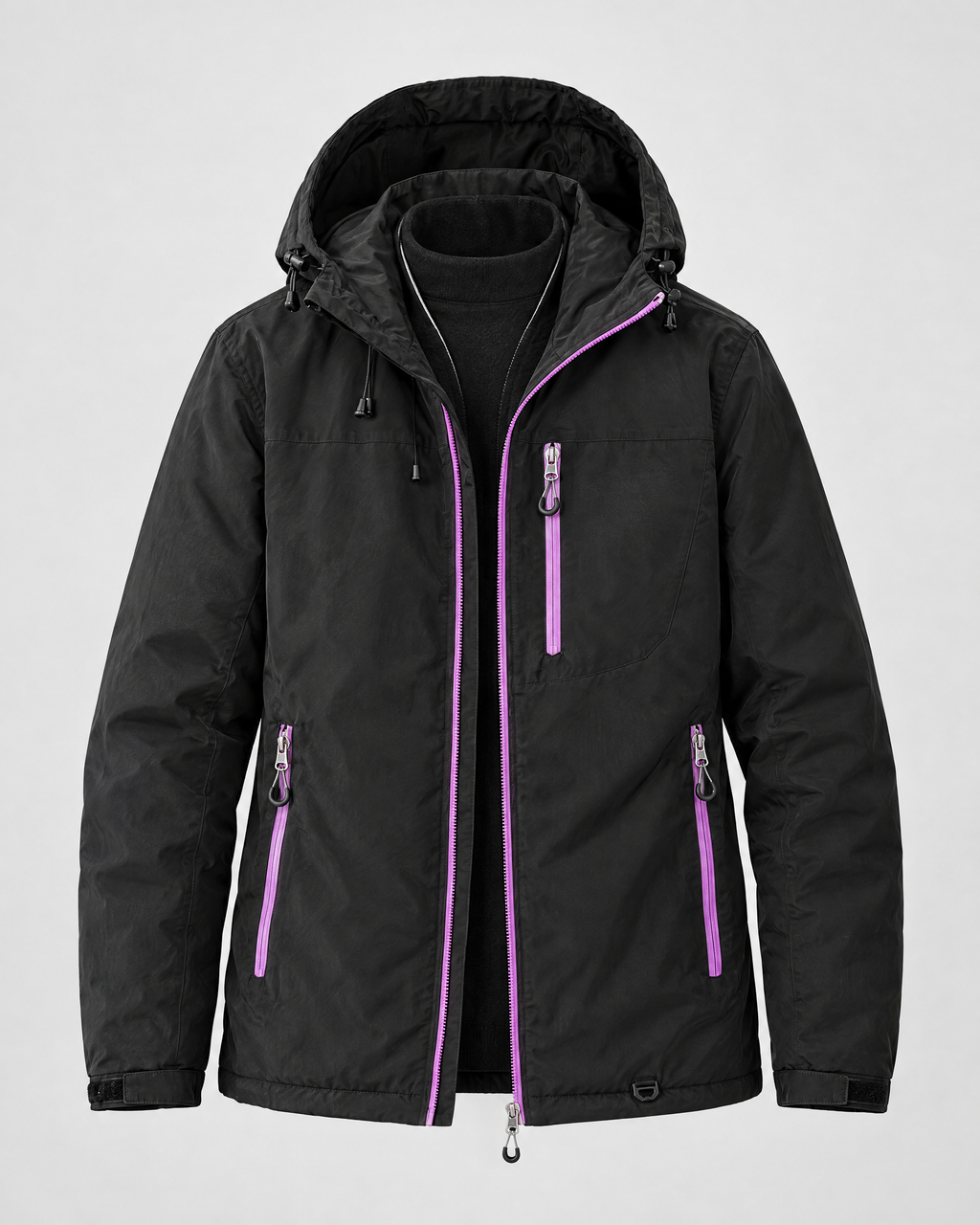 Men's Hooded Outdoor Jacket — Amber black — product front [WB gallery 145/6]