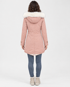 Women's Fleece-Lined Hooded Coat — Pink — full back [WB gallery 148/3]