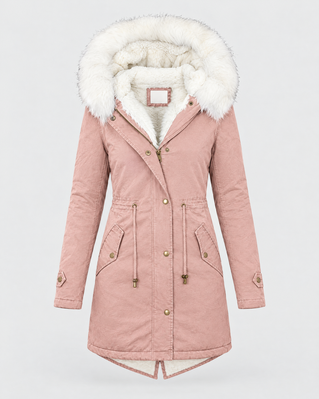 Women's Fleece-Lined Hooded Coat — Pink — product front [WB gallery 148/6]