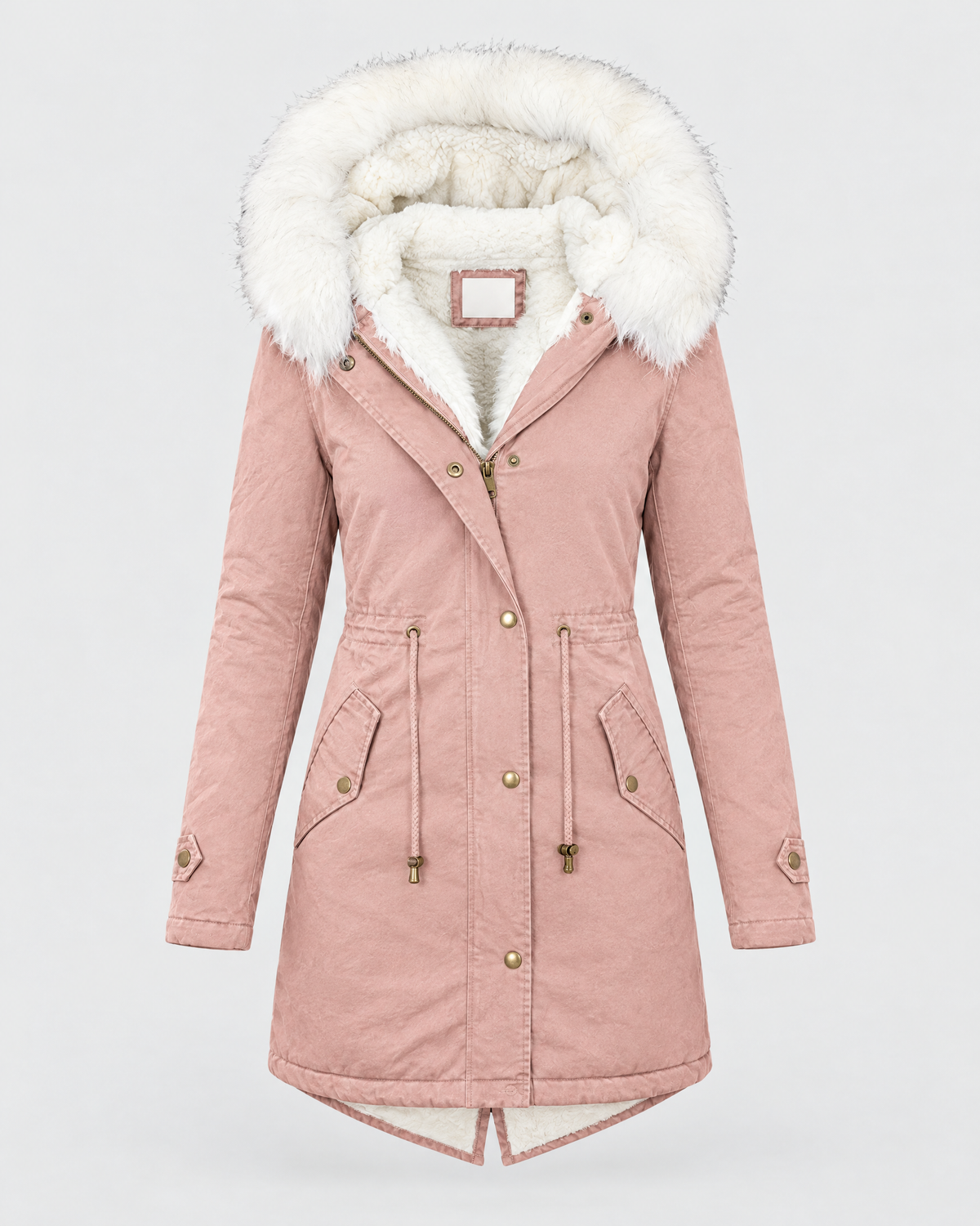 Women's Fleece-Lined Hooded Coat — Pink — product front [WB gallery 148/6]
