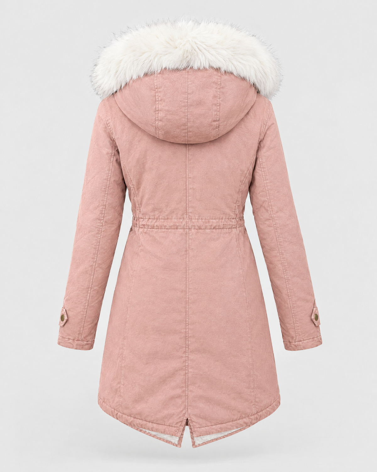 Women's Fleece-Lined Hooded Coat — Pink — product back [WB gallery 148/7]