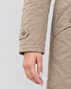 Women's Fleece-Lined Hooded Coat — Khaki — cuff detail [WB gallery 150/5]