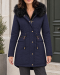 Women's Plush-Trim Hooded Parka — Blue — hero [WB gallery 156/1]