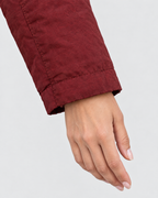Women's Plush-Trim Hooded Parka — Wine red — cuff detail [WB gallery 155/5]