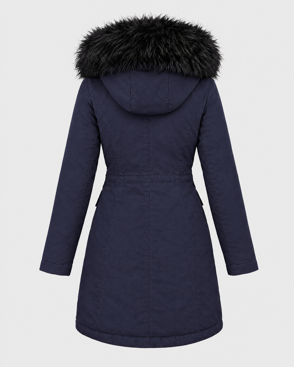 Women's Plush-Trim Hooded Parka — Blue — product back [WB gallery 156/7]