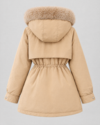 Women's Cinched-Waist Padded Parka — Khaki — product back [WB gallery 158/7]