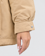 Women's Cinched-Waist Padded Parka — Khaki — cuff detail [WB gallery 158/5]