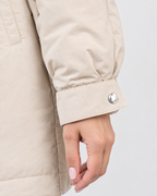 Women's Cinched-Waist Padded Parka — Beige — cuff detail [WB gallery 159/5]