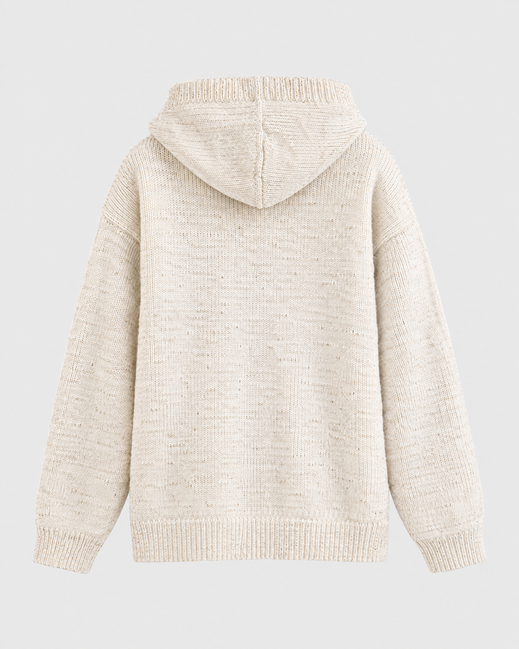 Men's Hooded Knit Cardigan — Apricot — product back [WB gallery 161/7]
