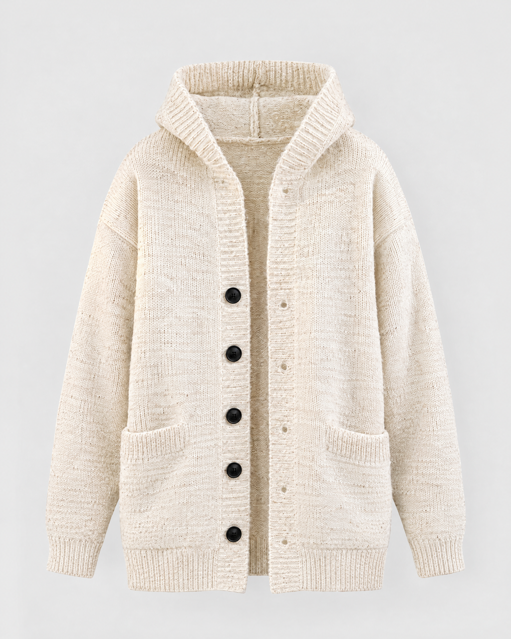 Men's Hooded Knit Cardigan — Apricot — product front [WB gallery 161/6]
