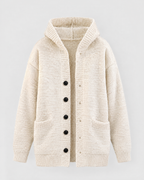 Men's Hooded Knit Cardigan — Apricot — product front [WB gallery 161/6]