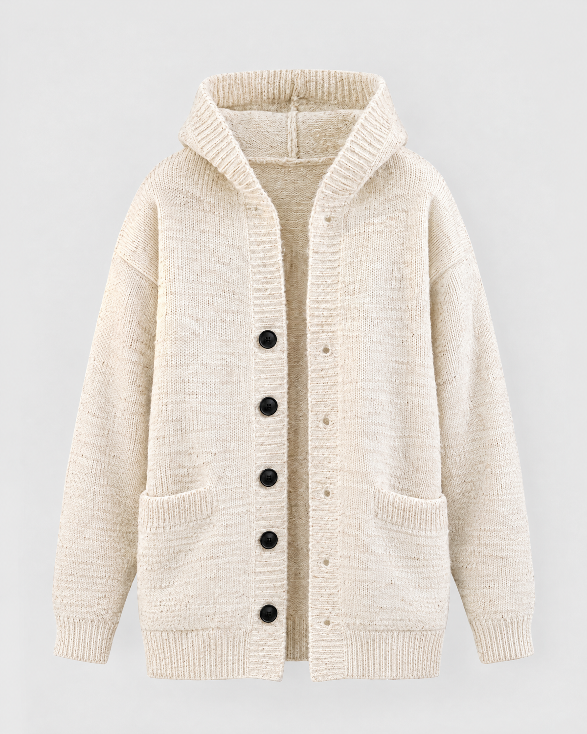 Men's Hooded Knit Cardigan — Apricot — product front [WB gallery 161/6]