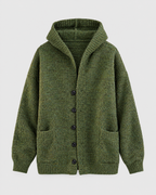 Men's Hooded Knit Cardigan — Green — product front [WB gallery 164/6]
