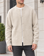 Men's Wool-Blend Button-Front Cardigan — Apricot — hero [WB gallery 170/1]