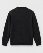 Men's Wool-Blend Button-Front Cardigan — Black — product back [WB gallery 169/7]